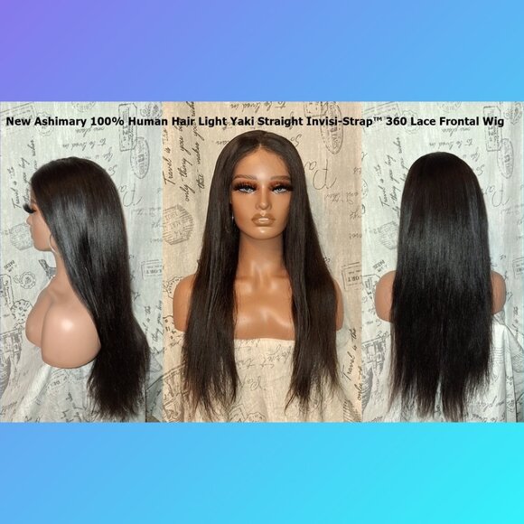 Ashimary Accessories - New Ashimary 22" 100% Human Hair Light Yaki Invisi-Strap™ 360 Lace Wig
